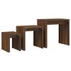 vidaXL Nesting Coffee Table Brown Oak Engineered wood
