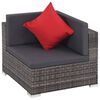vidaXL Sofa Set Grey, dark grey, red