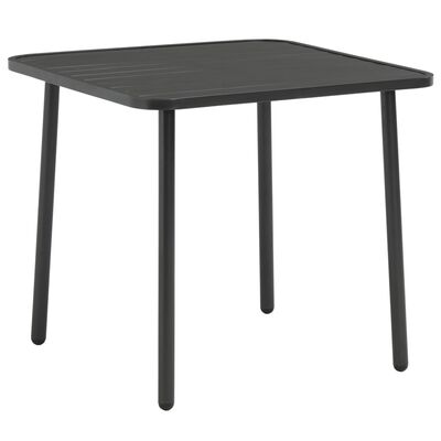 vidaXL Patio Table Dark Gray 31.5"x31.5"x28.3" Steel