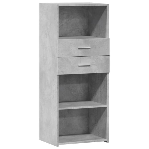 vidaXL Highboard Concrete grey Engineered wood 48.8 inches Highboard