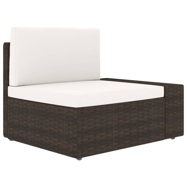 vidaXL Garden Lounge Set Brown and Cream White