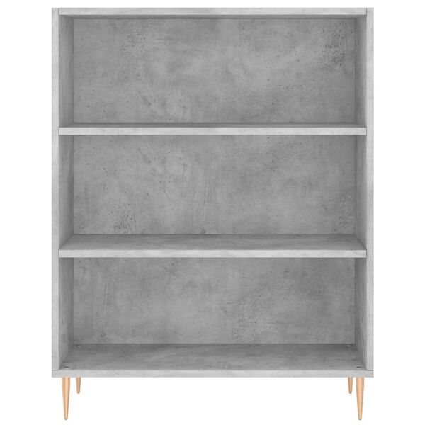 vidaXL Bookcase Concrete grey Engineered wood Medium Bookcase