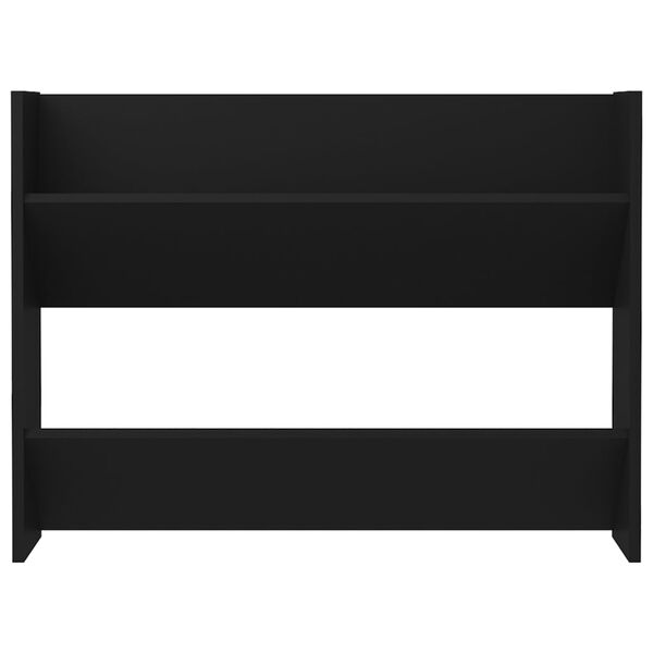 vidaXL Wall Shoe Cabinet Black Engineered wood Compact Wall mounting