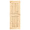 vidaXL Sliding Door with Hardware Set 31.5x82.7" Solid Wood Pine