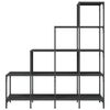 vidaXL Bookcase Black Engineered wood Medium Adjustable Feet Bookshelf