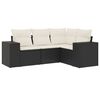vidaXL Garden Sofa Set Black, Cream White
