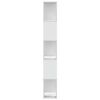 vidaXL Bookcase White Engineered Wood 5-Tier, 18 x 9.3 x 64.0 in