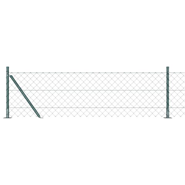 vidaXL Fence Post Green 82.02 x 1.97 ft (2.36 x 2.36 in mesh)