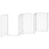 vidaXL Dog Gate Set of 12 White Poplar wood 236.2 in, 12 panels