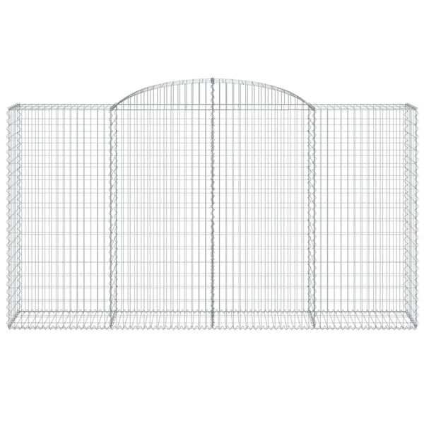 vidaXL Gabion Basket Set of 9 Silver Galvanized iron