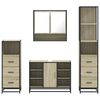 vidaXL Bathroom Furniture Set Sonoma oak Engineered wood