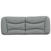 vidaXL Headboard Cushion Light grey 100% polyester 55.1 in wide