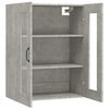 vidaXL Hanging Wall Cabinet Concrete gray Engineered wood, glass