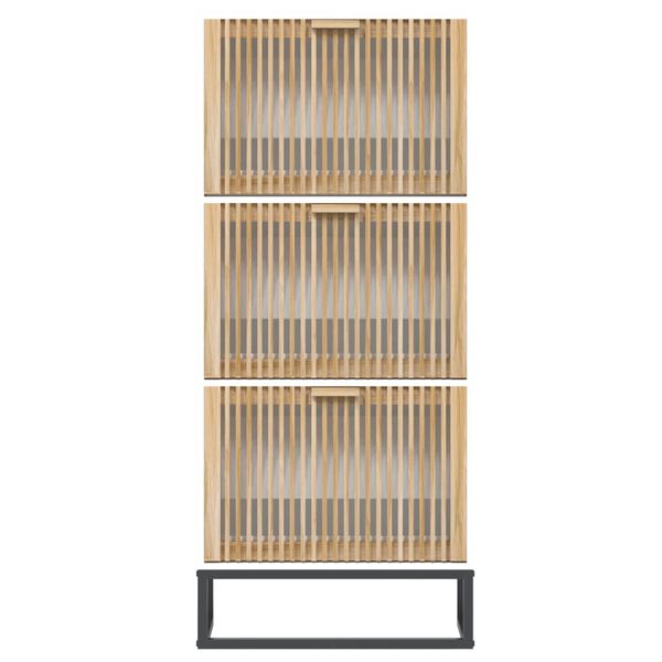 vidaXL Shoe Cabinet White Engineered wood, solid pine Medium