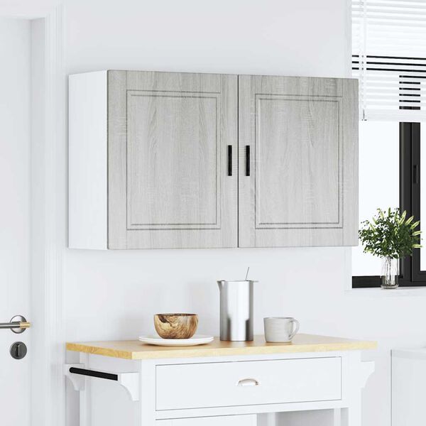 vidaXL Kitchen Wall Cabinet Set of 2 Gray Sonoma Engineered wood