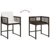 vidaXL Garden Dining Set Brown Poly Rattan 6-seater Foldable