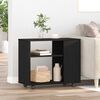 vidaXL Side Table Black Oak 27.6x13.8x23.6" Engineered Wood