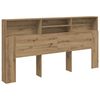vidaXL Headboard Cabinet Artisian Oak 78.7x7.5x40.7" Engineered Wood