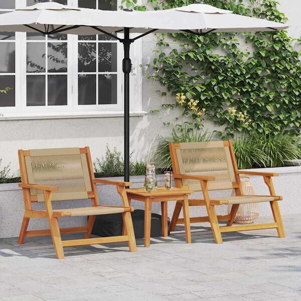 vidaXL Garden Furniture 2 pcs Beige 67 x 76 x 73 cm Solid Acacia Wood