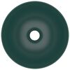vidaXL Bathroom Sink Ceramic Dark Green Round