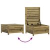 vidaXL Garden Sofa Set Natural pine Vacuum pressure treated pinewood Large
