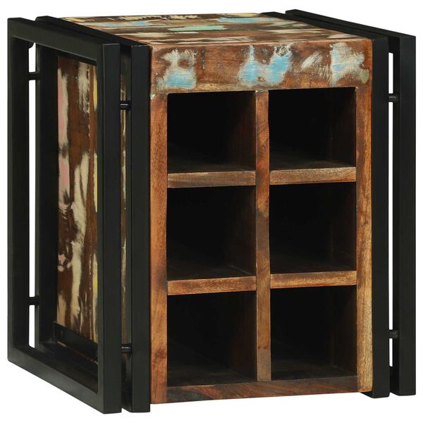 vidaXL Wine Rack Multicolour 34.5 x 35 x 39 cm Solid Reclaim wood