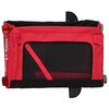 vidaXL Pet Bike Trailer Red and Black Oxford Fabric, Iron, PVC Small