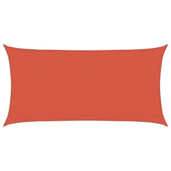 vidaXL Sunshade Sail 1.75 oz/ft² Terracotta 9.8x19.7' HDPE