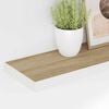 vidaXL Wall Shelf Set of 2 Oak and White Honeycomb MDF, Metal Medium
