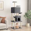 vidaXL Cat Tree Dark grey Engineered wood, Plush, Sisal 70.9 in tall