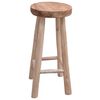 vidaXL Bar Chair Brown Solid Teak Wood One Size Durable Bar Stool