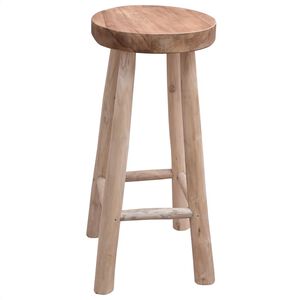 vidaXL Bar Chair Brown Solid Teak Wood One Size Durable Bar Stool