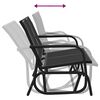 vidaXL Garden Glider Bench Black Textilene, Steel 47.4 in
