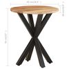 vidaXL Side Table Natural wood tones; Black legs