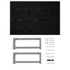 vidaXL Bathroom Wall Shelf Black Engineered wood 23.6x15.7x6.4 in