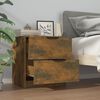 vidaXL Bedside Cabinet Set of 2 Smoked Oak Engineered Wood Medium