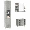 vidaXL Bathroom Furniture Set Concrete Gray Engineered Wood, Glass Medium