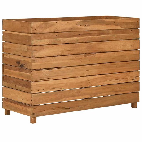 vidaXL Raised Bed Natural wood Recycled teak wood, steel Large