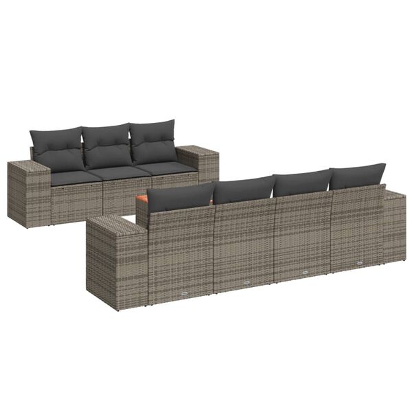 vidaXL Garden Sofa Set Grey