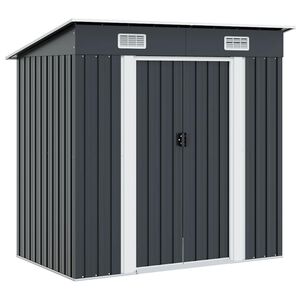 vidaXL Garden Shed Anthracite Galvanized steel 74.8 x 48.8 x 71.3 in