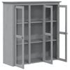 vidaXL Cabinet With Glass Doors Grey
