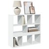 vidaXL Room Divider White Engineered wood Standard Bookshelf