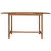vidaXL Dining Table Teak Brown Solid Teak Wood Large Durable