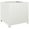 vidaXL Garden Planter White Steel 19.7 in Durable Garden Planter