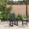 vidaXL Rocking Chair Black Poplar wood Medium-sized Durable