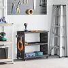vidaXL Tool Trolley with Shelf Black 75 x 35 x 73 cm Cold-rolled Steel