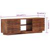 vidaXL TV Stand Natural Brown Solid Acacia Wood 47.2x11.8x15.7 in