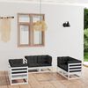 vidaXL Garden Lounge Set White and Anthracite