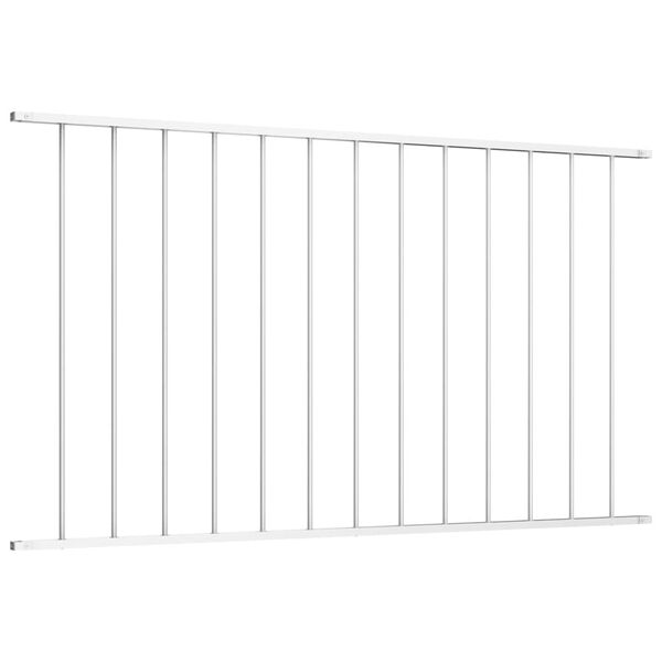 vidaXL Fence Panel Powder-coated Steel 5.6x3.8' White