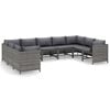 vidaXL Garden Lounge Set Gray and Charcoal
